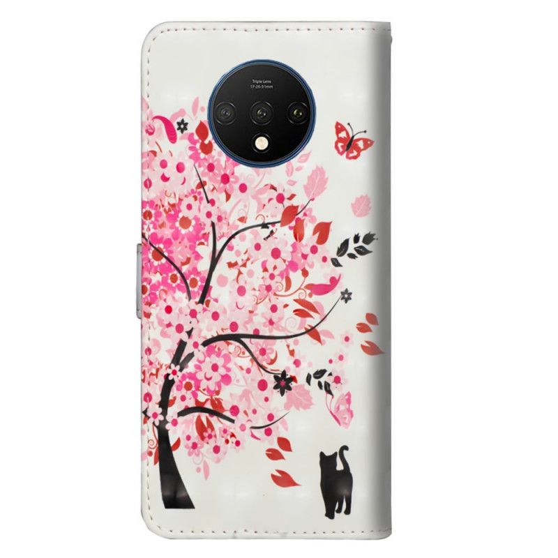 Housse Oneplus 7t Arbre Rose