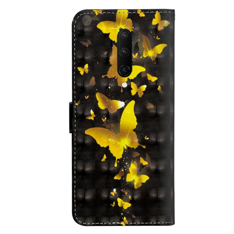 Housse Oneplus 7t Pro Papillons Jaunes