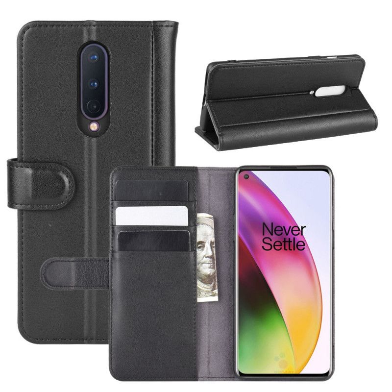 Housse Oneplus 8 Cuir Fendu