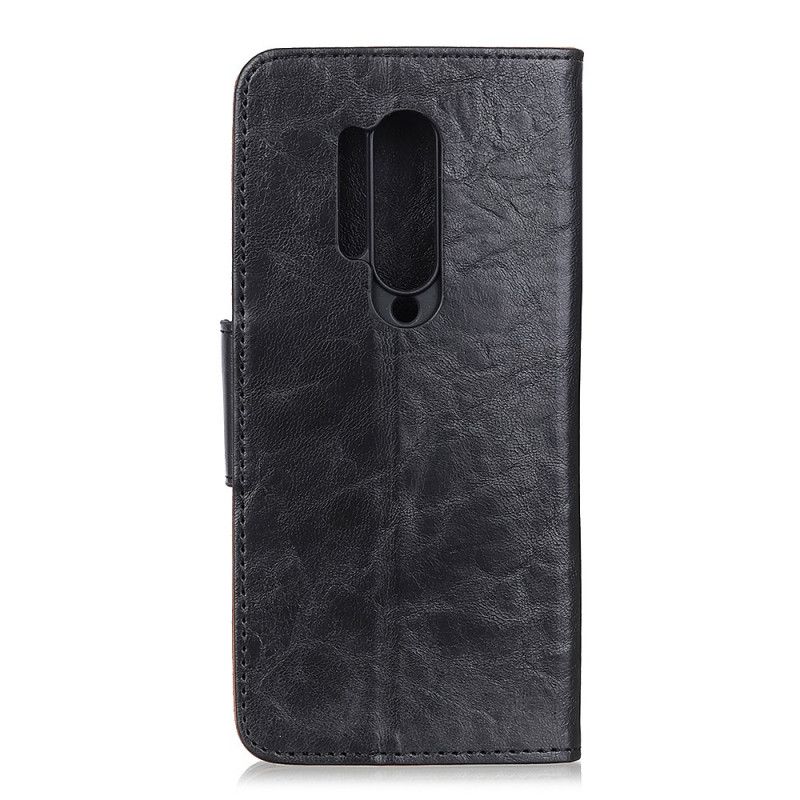 Housse Oneplus 8 Pro Cuir Fendu Fermoir Réversible