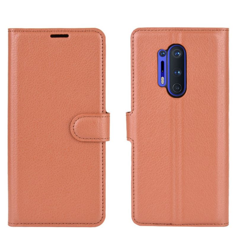 Housse Oneplus 8 Pro Style Cuir Litchi Premium