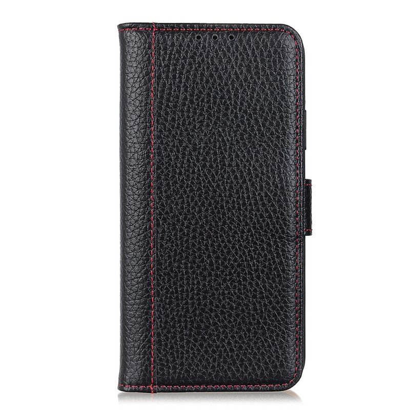 Housse Oneplus 8t Effet Cuir Litchi Coutures