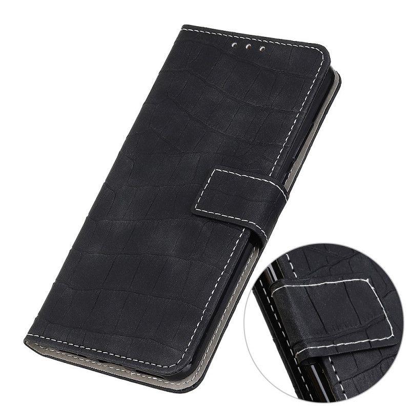 Housse Oneplus 8t Style Peau De Crocodile Vintage