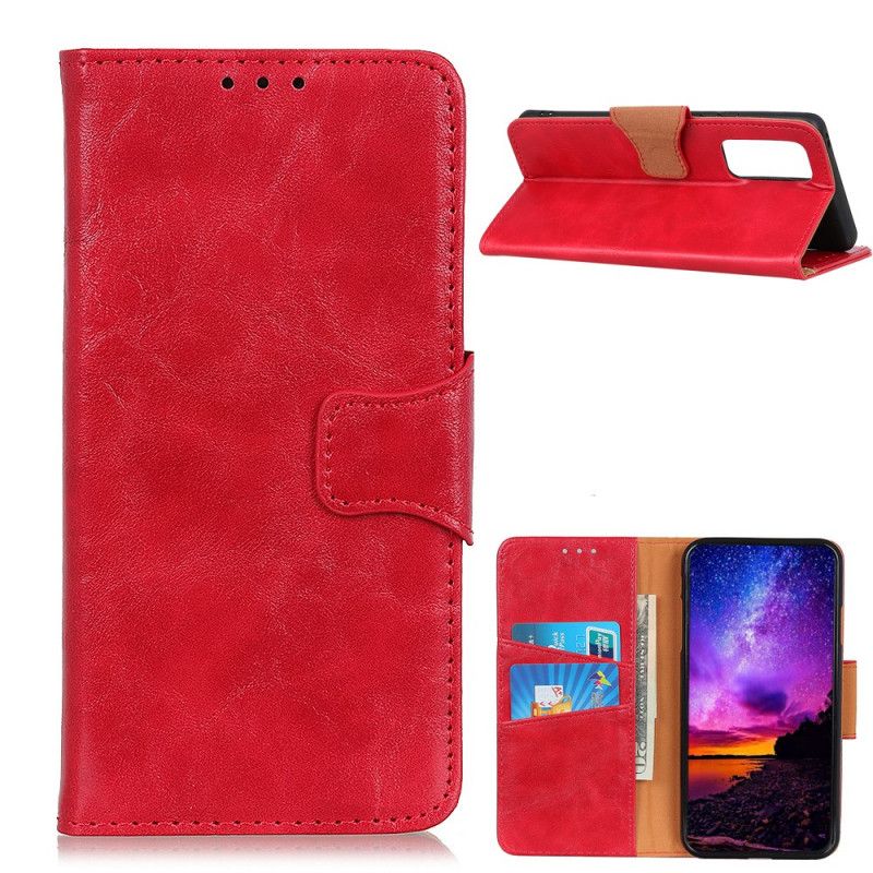 Housse Oneplus 9 Cuir Fendu Fermoir Réversible