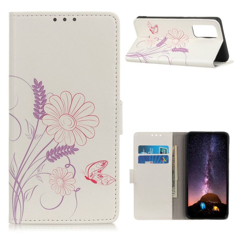 Housse Oneplus 9 Dessin Papillons Et Fleurs