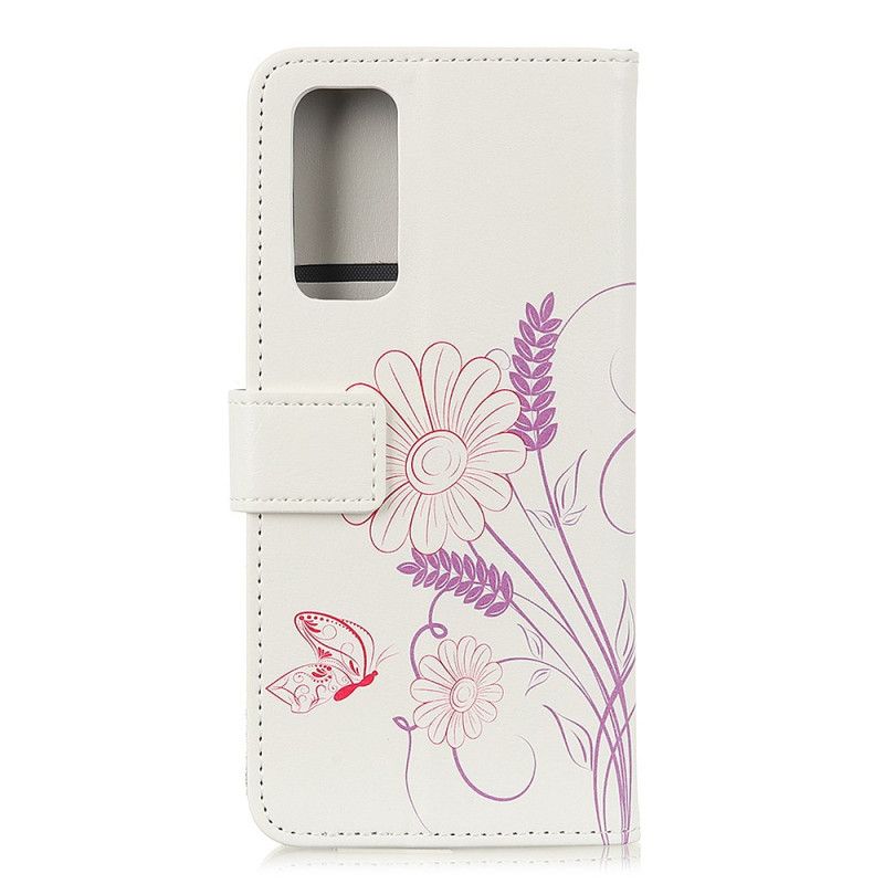 Housse Oneplus 9 Dessin Papillons Et Fleurs