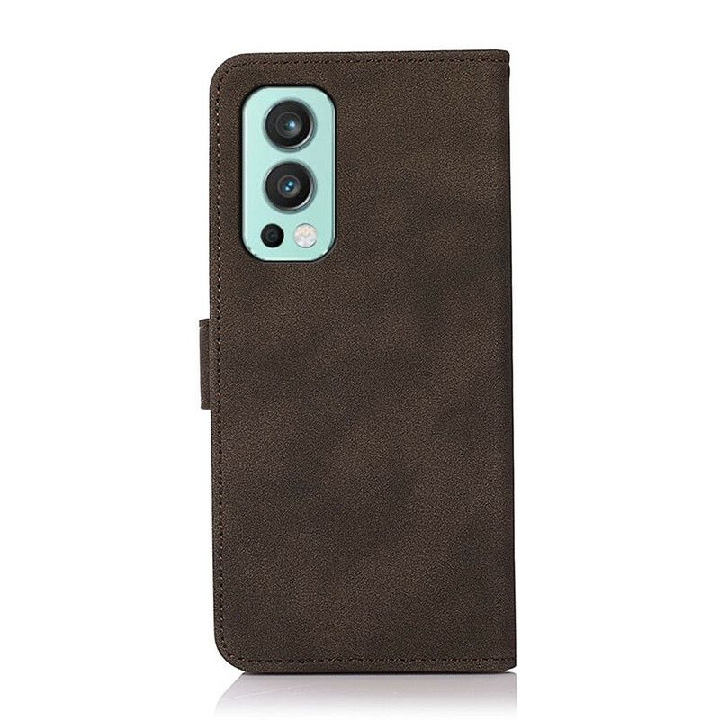 Housse OnePlus Nord 2 5G Effet Cuir Fashion Khazneh