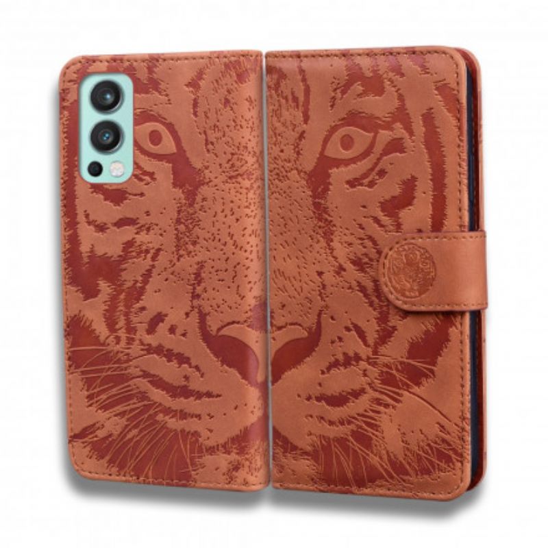 Housse OnePlus Nord 2 5G Empreinte Face De Tigre