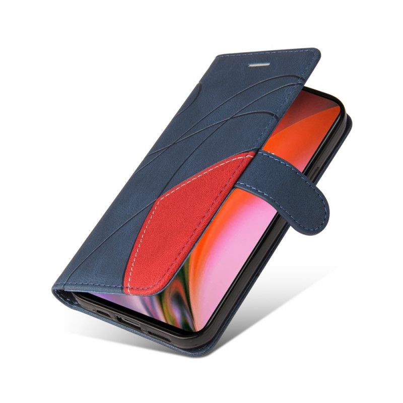 Housse OnePlus Nord 2 5G Simili Cuir Bicolore Signature