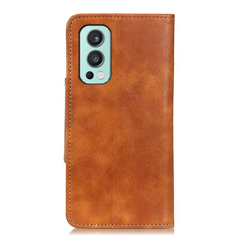 Housse OnePlus Nord 2 5G Simili Cuir Bouton