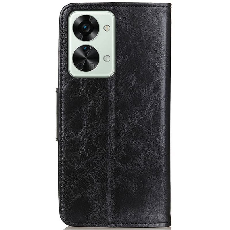 Housse OnePlus Nord 2T 5G Cuir Fendu Vintage