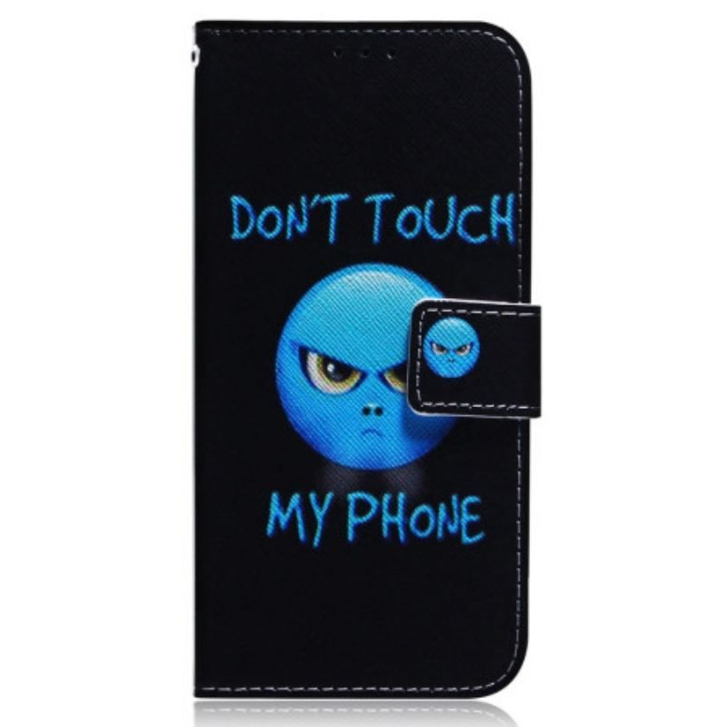 Housse OnePlus Nord 2T 5G Emoji Don't Touch My Phone à Lanière