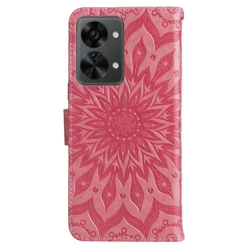 Housse OnePlus Nord 2T 5G Mandala avec Porte-Cartes à Lanière