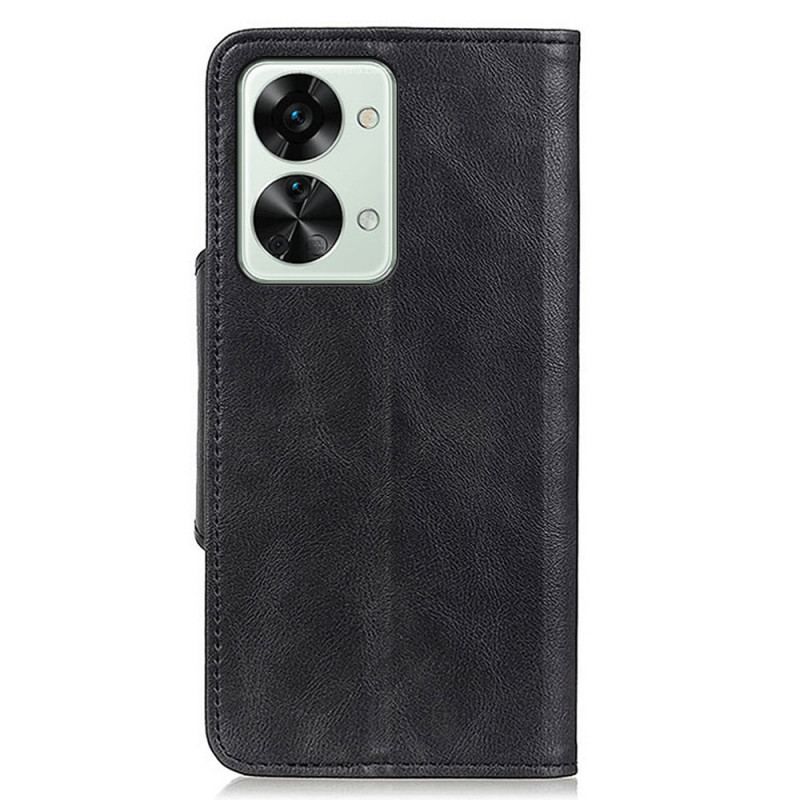 Housse OnePlus Nord 2T 5G Simili Cuir Bouton