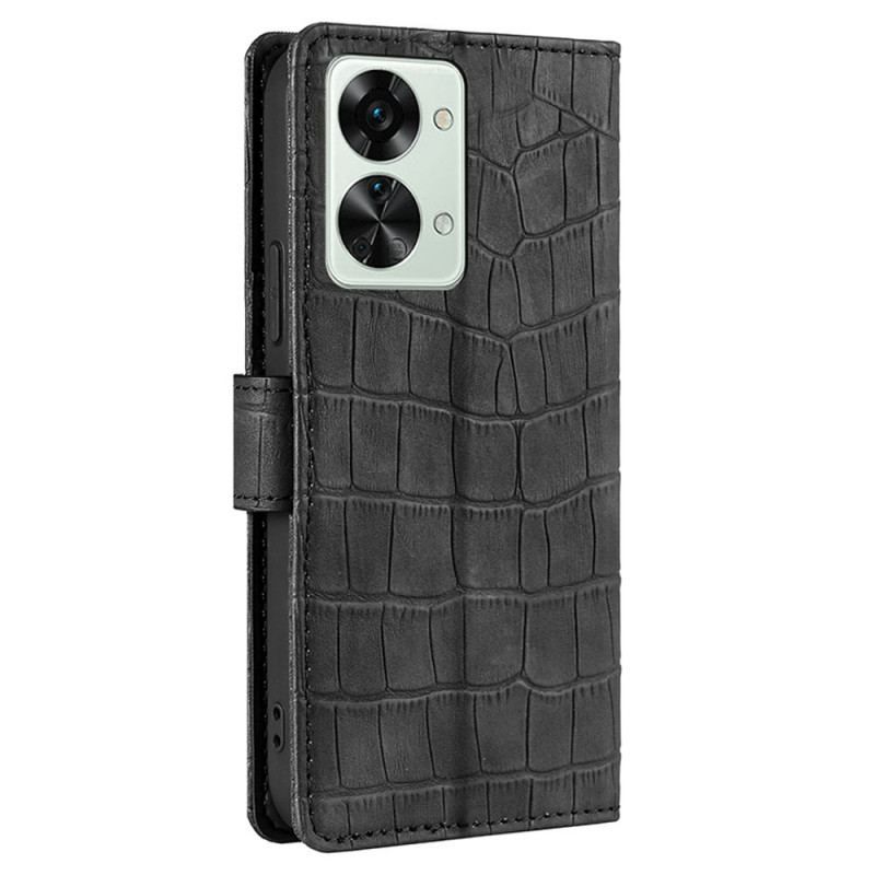 Housse OnePlus Nord 2T 5G Style Peau de Crocodile