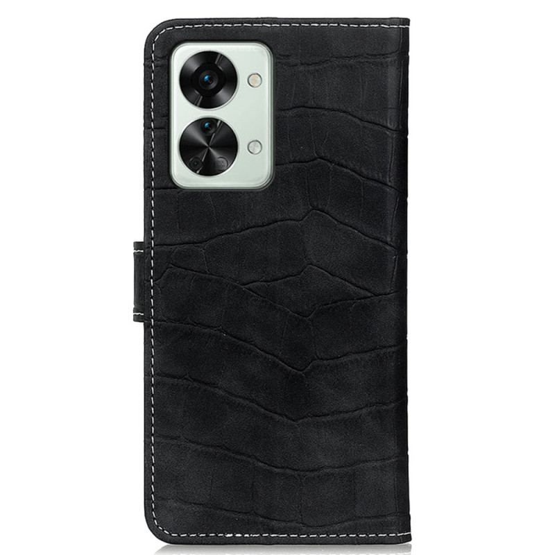 Housse OnePlus Nord 2T 5G Style Peau de Crocodile