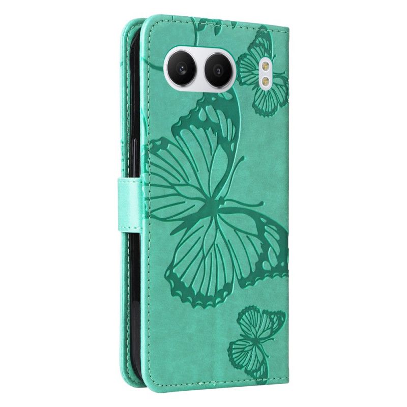 Housse OnePlus Nord 4 Papillons Géants à Lanière