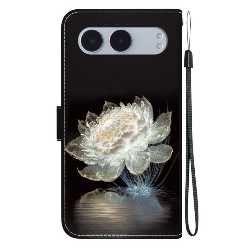 Housse OnePlus Nord 4 Pivoine Cristal à Lanière