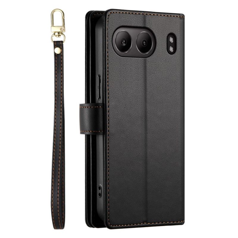 Housse OnePlus Nord 4 Portefeuille avec Lanière et Bandoulière