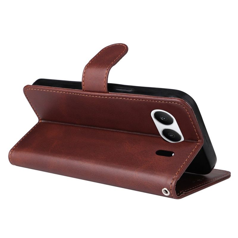 Housse OnePlus Nord 4 Simili Cuir Uni à Lanière