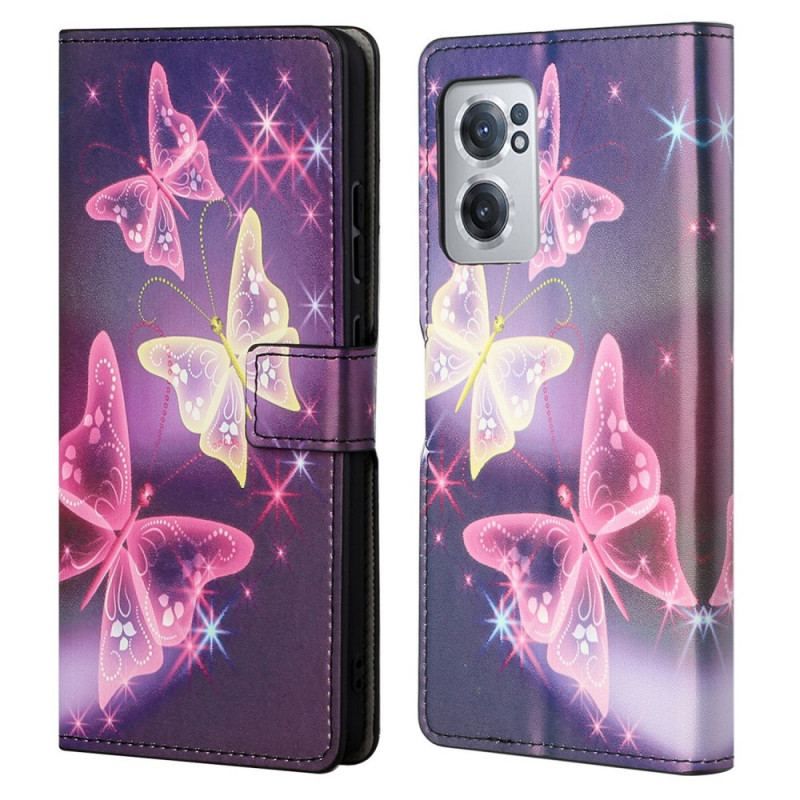 Housse OnePlus Nord CE 2 5G Papillons Néons