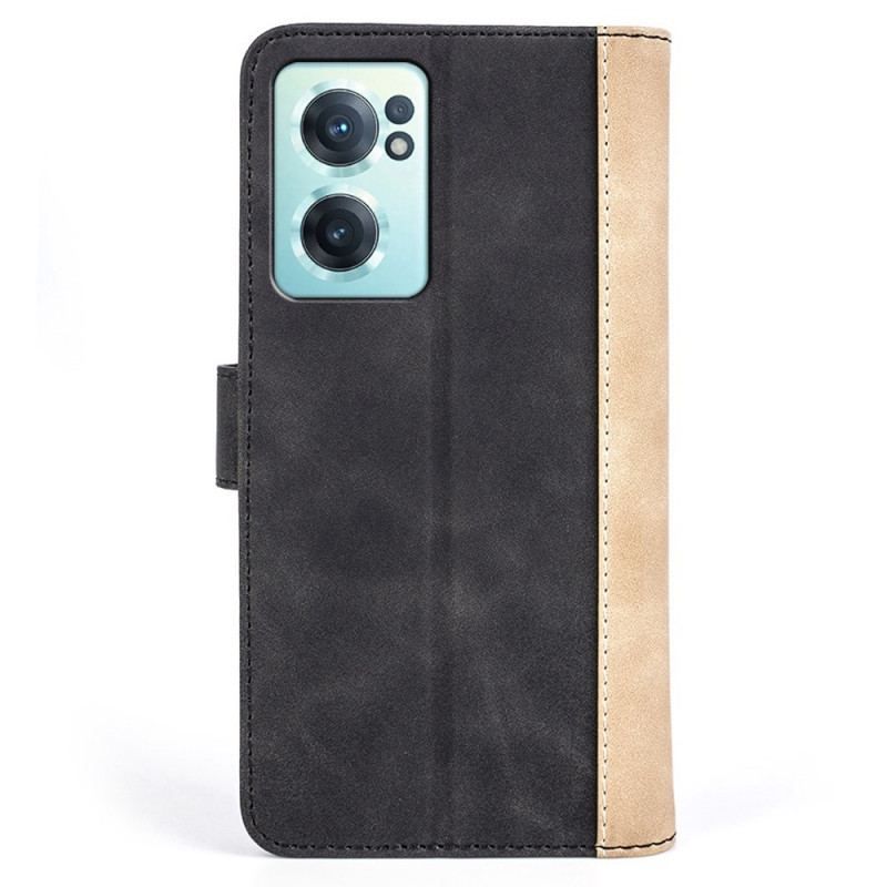 Housse OnePlus Nord CE 2 5G Simili-Cuir Bicolore