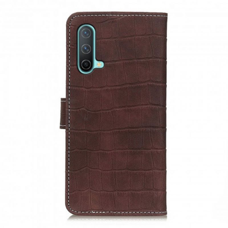 Housse OnePlus Nord CE 5G Style Peau De Crocodile Vintage