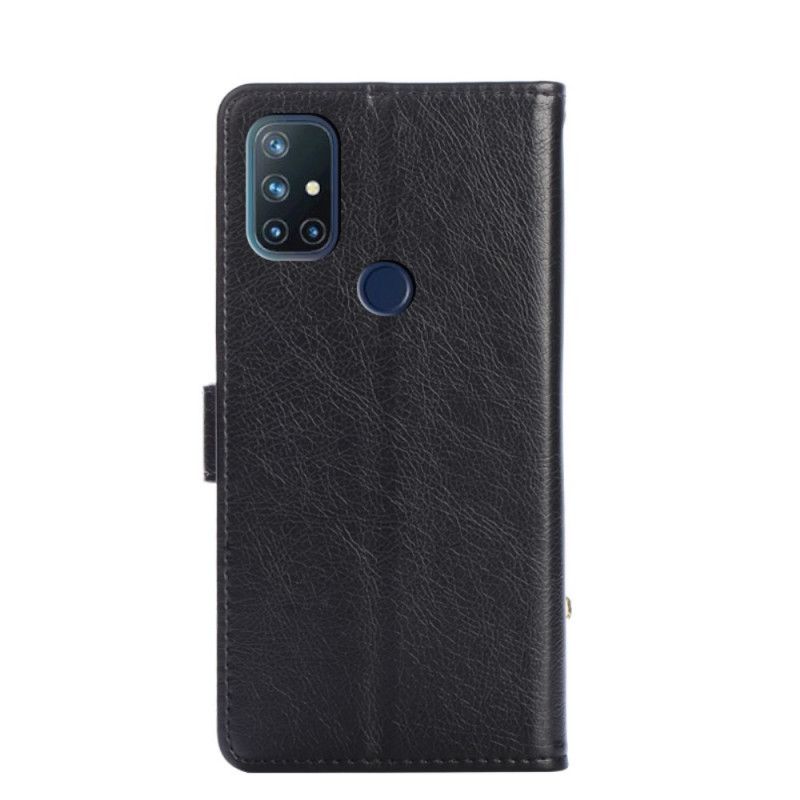 Étui Housse Oneplus Nord N10 Porte-monnaie Frontal Et Lanière