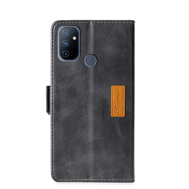 Housse Oneplus Nord N100 Style Cuir Bicolore