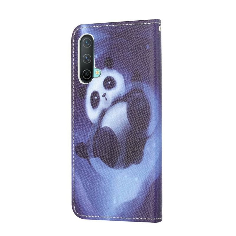 Housse Pour OnePlus Nord CE 5G Panda Space À Lanière