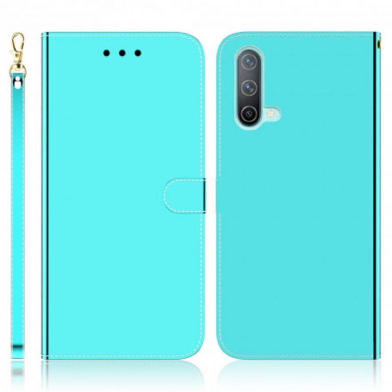 Housse Pour OnePlus Nord CE 5G Simili Cuir Couverture Miroir