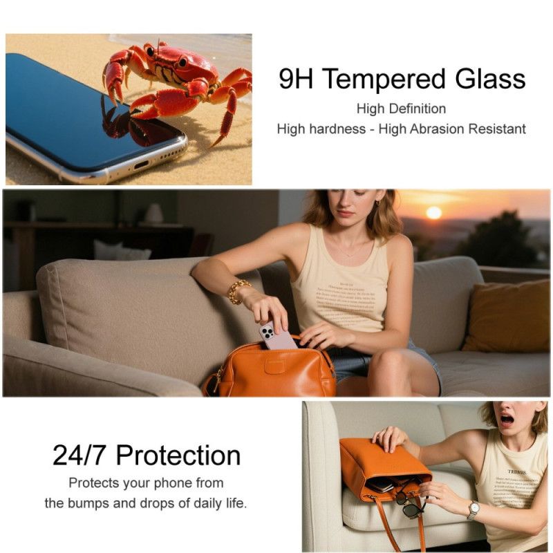 Protection en Verre Trempé pour Écran OnePlus 15R (compatible déverrouillage par empreinte)