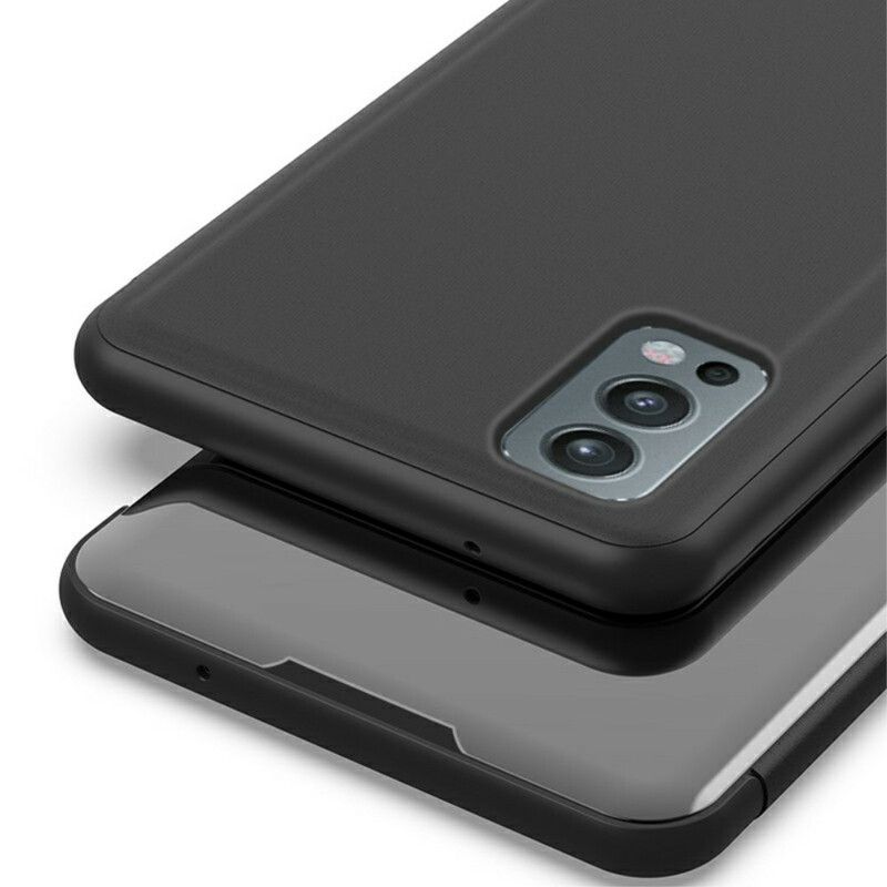 View Cover Coque Pour OnePlus Nord 2 5G Miroir Et Simili Cuir