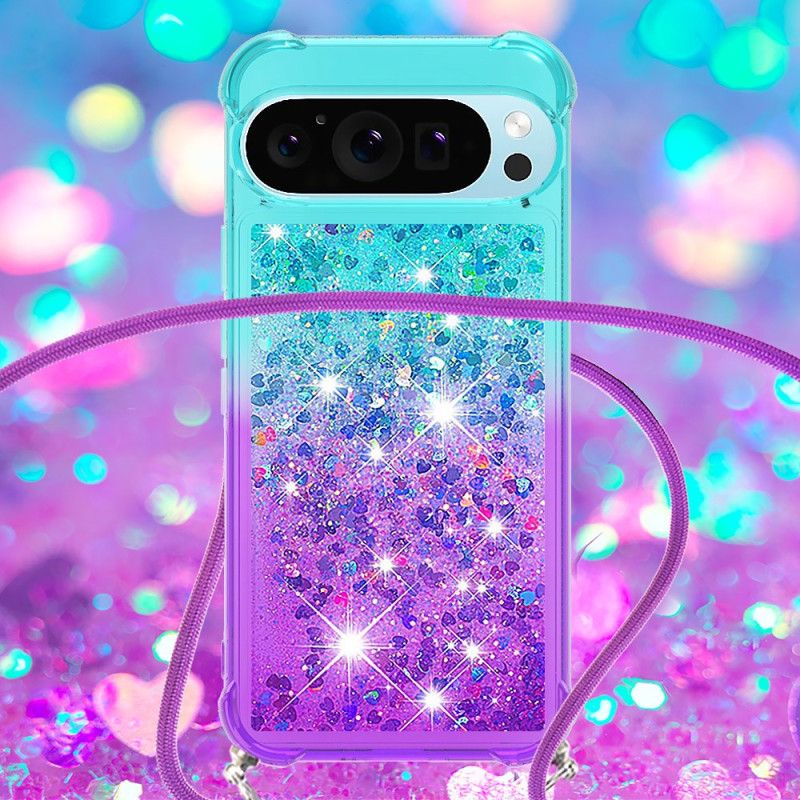 Coque à Cordon Google Pixel 10 / Pixel 10 Pro Gradient Paillettes