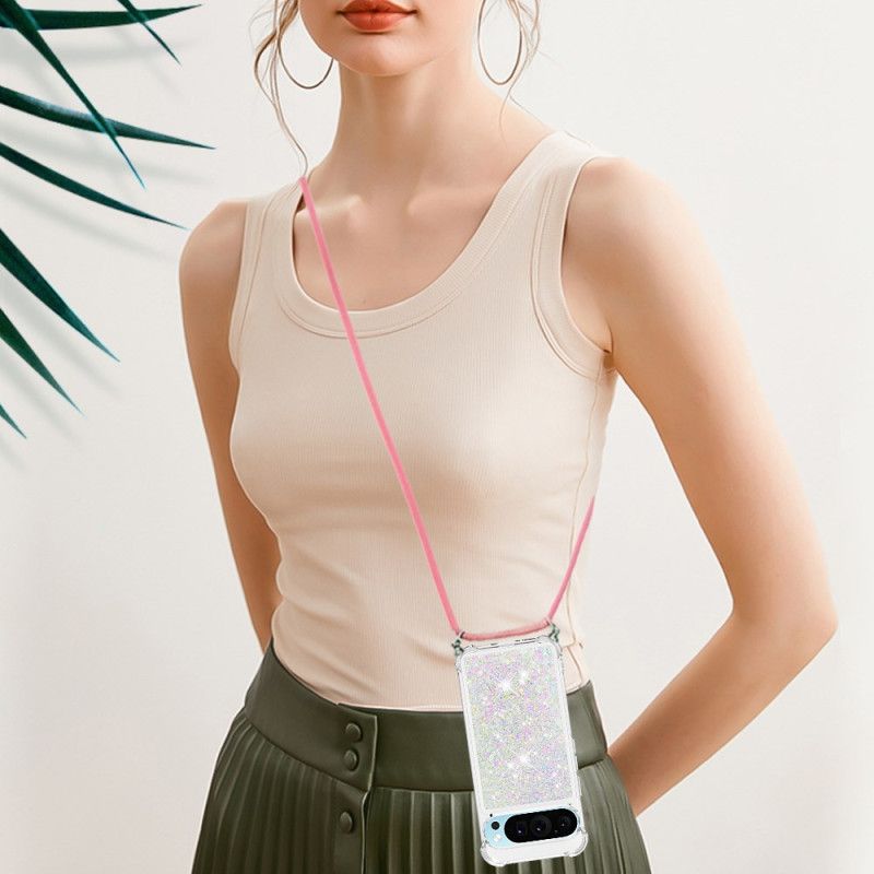 Coque à Cordon Google Pixel 10 Pro XL Paillettes