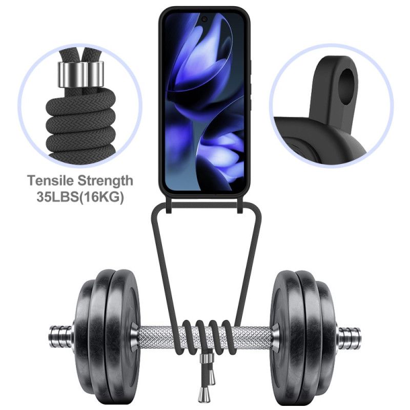 Coque à Cordon Google Pixel 10 Pro XL Silicone avec Porte-Carte