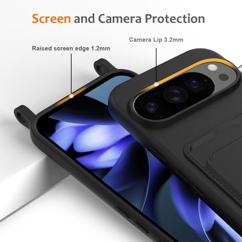 Coque à Cordon Google Pixel 10 Pro XL Silicone avec Porte-Carte