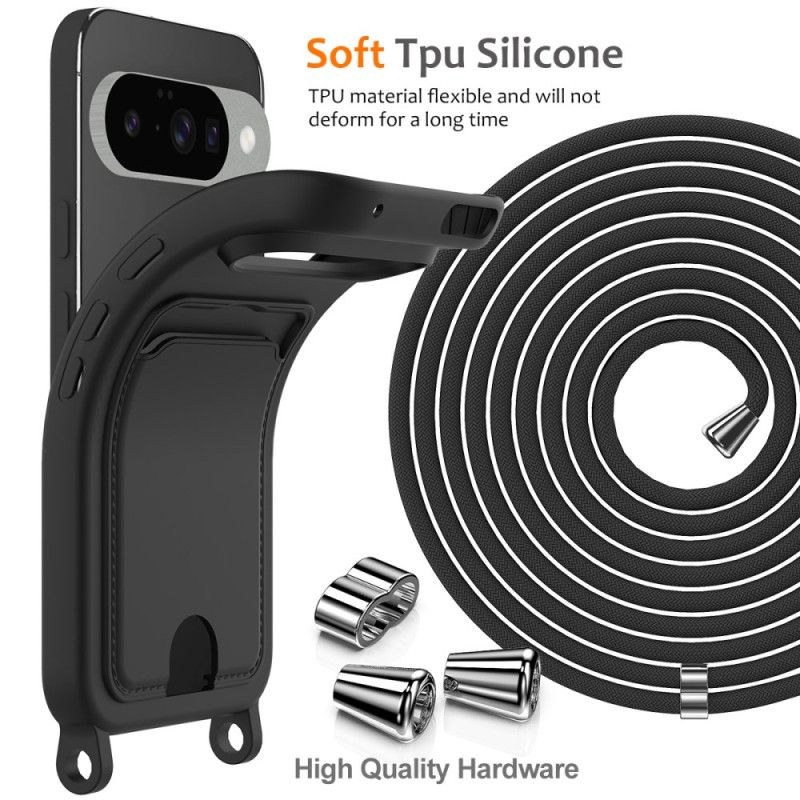 Coque à Cordon Google Pixel 10 Silicone Porte-Carte