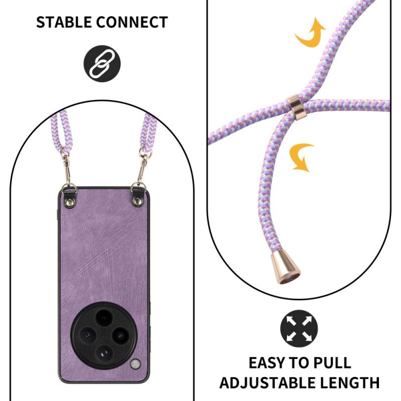 Coque à Cordon Oppo Find X8 Pro Simili Cuir