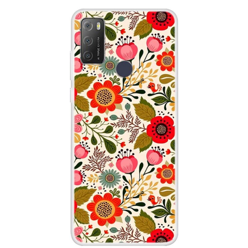 Coque Alcatel 3L (2021) / 1S (2021) Tapisserie Fleurie