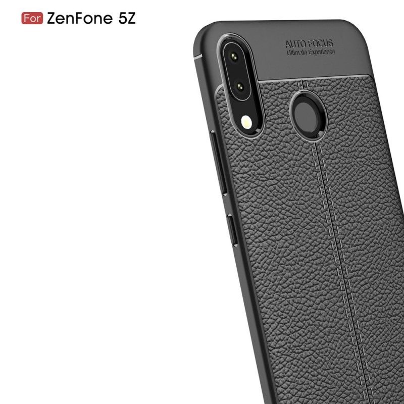 Coque Asus Zenfone 5 / 5z Effet Cuir Litchi Double Line