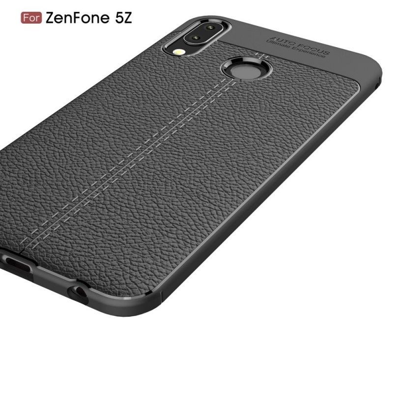 Coque Asus Zenfone 5 / 5z Effet Cuir Litchi Double Line