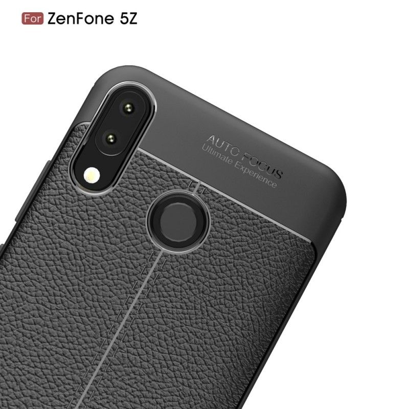 Coque Asus Zenfone 5 / 5z Effet Cuir Litchi Double Line