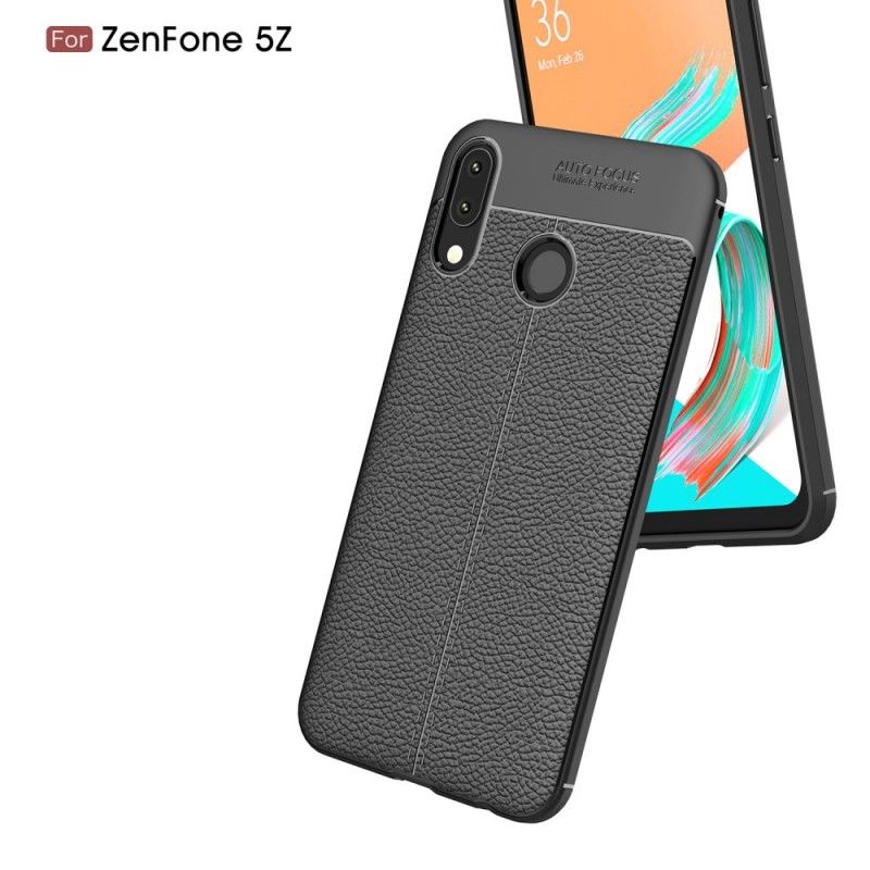 Coque Asus Zenfone 5 / 5z Effet Cuir Litchi Double Line