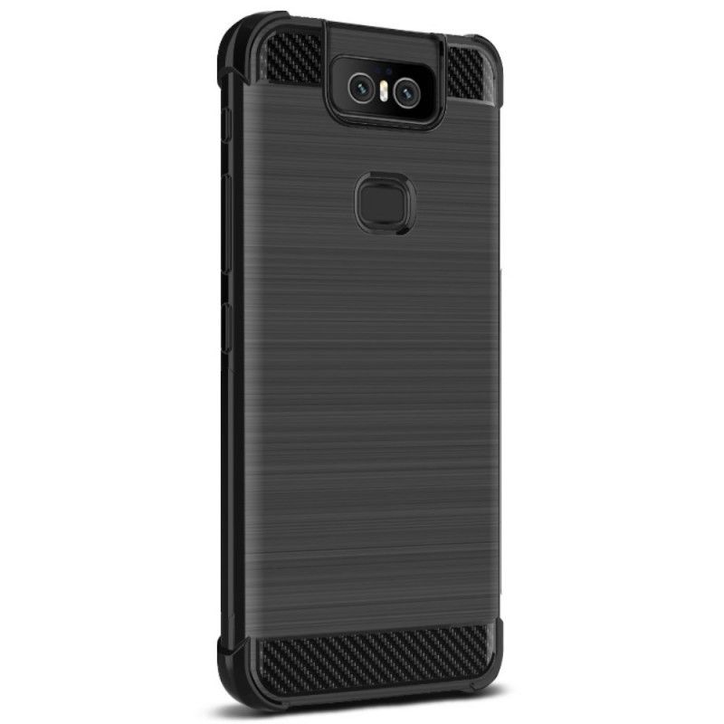 Coque Asus Zenfone 6 Fibre Carbone Brossée Imak