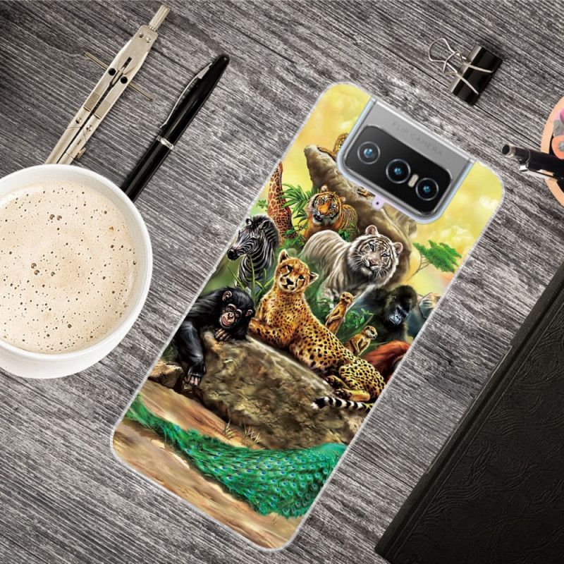 Coque Asus Zenfone 7 / 7 Pro Animaux Safari