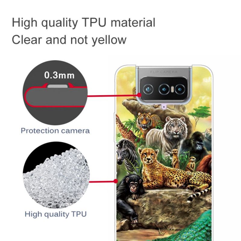 Coque Asus Zenfone 7 / 7 Pro Animaux Safari