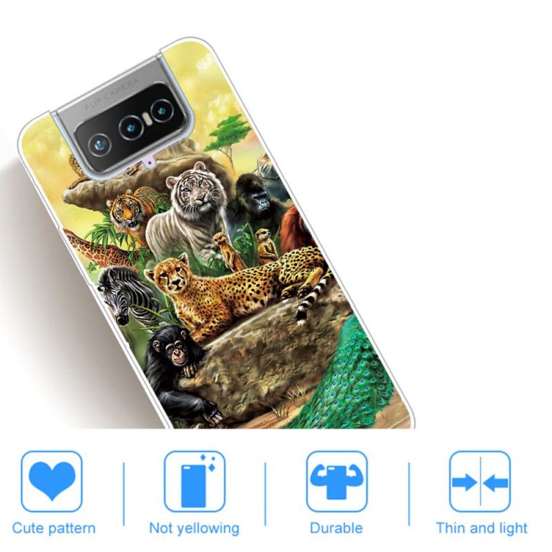 Coque Asus Zenfone 7 / 7 Pro Animaux Safari