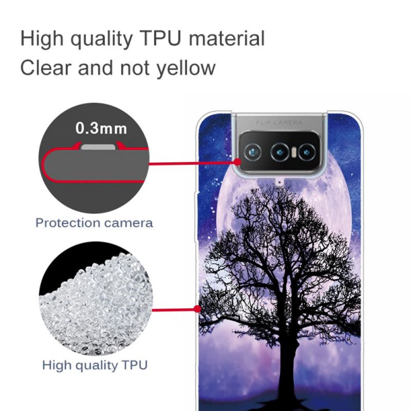 Coque Asus Zenfone 7 / 7 Pro Arbre Et Lune