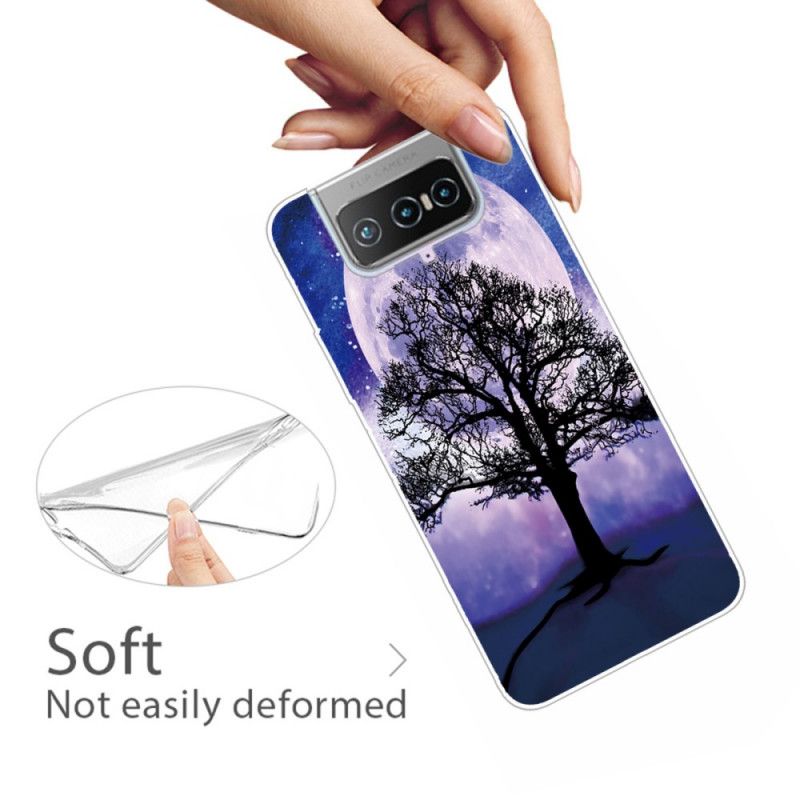 Coque Asus Zenfone 7 / 7 Pro Arbre Et Lune